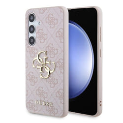 Coque de téléphone - Guess - Galaxy S24 - Rose - Protection chocs et rayures - Texture saffiano