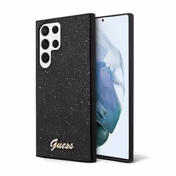 Coque de téléphone - Guess - S24 Ultra - Paillettes scintillantes - Logo doré - Souple