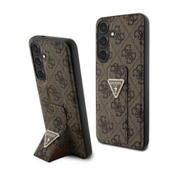 Coque de téléphone - Guess - Grip Stand 4G - Samsung Galaxy S24 - Marron - Sangle support