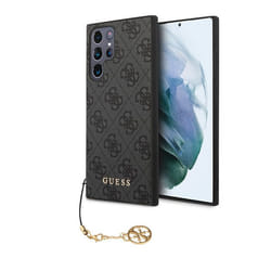 Guess 4G Charms Collection - Coque pour Samsung Galaxy S24 Ultra (noir)