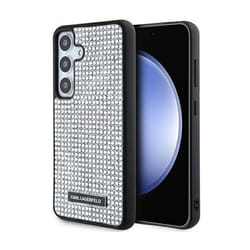 Coque de téléphone - Karl Lagerfeld - Samsung Galaxy S24 - Métal strass - Argent - Protection rayures