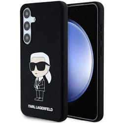 Coque pour Samsung Galaxy S24 Plus - Karl Lagerfeld - Ikonik - Silicone - Noir - Souple