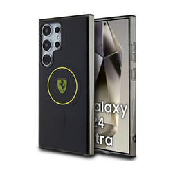 Étui - Ferrari - IML Smoked Inner Circle Line - MagSafe - Samsung Galaxy S24 Ultra - Noir
