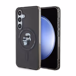 Coque de telephone - Karl Lagerfeld - IML Karl & Choupette - Noir - Souple - Compatible MagSafe