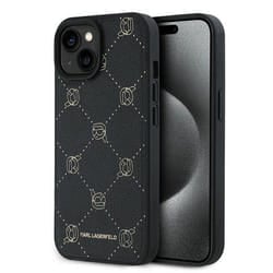 IPhone 15 Plus Case - Karl Lagerfeld Leather MagSafe (KLHMP15MPGKHPHK) - Karl Head
