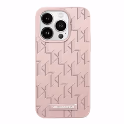 Coque de téléphone - Karl Lagerfeld - iPhone 15 Pro Max - Cuir écologique - Monogramme - Logo en métal