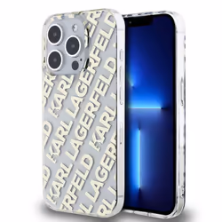Coque pour iPhone 15 Pro - Karl Lagerfeld - IML Luxury - Logo Fullover doré - Protection optimale - Élégant