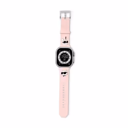 Karl Lagerfeld 3D Rubber Karl & Choupette Heads NFT - Bracelet pour Apple Watch 38/40/41 mm (rose)