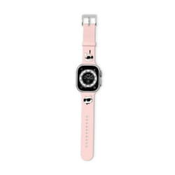 Karl Lagerfeld 3D Rubber Karl & Choupette Heads NFT - Bracelet pour Apple Watch 38/40/41 mm (rose)