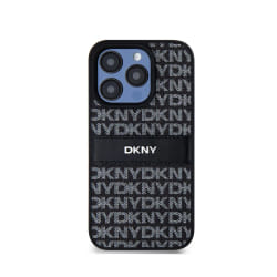 DKNY Coque Pattern Tonal Stripe iPhone 15 Pro Max Noir