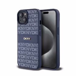 Coque pour smartphone - DKNY - Mono Stripe - Cuir - Logo en métal - Compatible iPhone 15/14/13