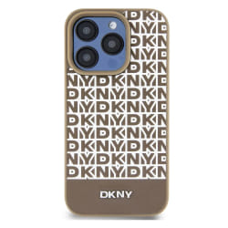 DKNY Coque iPhone 15 Pro Max - MagSafe - Marron
