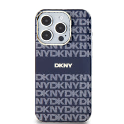 DKNY iPhone 15 Pro Coque MagSafe - Bleu