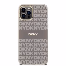 Coque pour iPhone 12 / 12 Pro - DKNY - Beige - TPU Souple - Motif Rayures - MagSafe