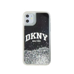 DKNY Coque iPhone 11 Liquid Glitter Arch - Noir