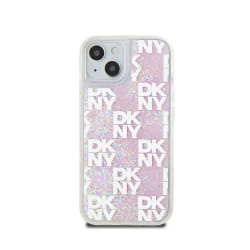 DKNY Coque Apple iPhone 15 avec Paillettes Liquides - Rose