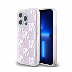 Coque pour smartphone - DKNY - iPhone 15 Pro - Rose - Multilogo - Glitter