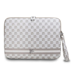 Housse PC - DKNY - Élégante - Beige - Motifs à Carreaux et Rayures - 13/14 pouces