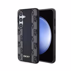 Étui en cuir - DKNY - Samsung Galaxy S24 - Noir - Motif à damier - Coque rigide