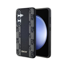 Étui en cuir - DKNY - Samsung Galaxy S24 - Noir - Motif à damier - Coque rigide