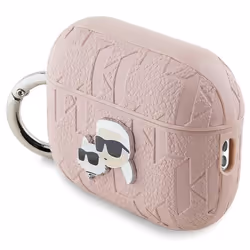Coque AirPods Pro 2 - Karl Lagerfeld - Choupette - Eco-cuir - Rose - Semi-rigide