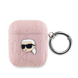 Karl Lagerfeld Étui AirPods 1/2 Monogramme Rose