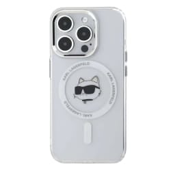 Karl Lagerfeld Coque MagSafe pour iPhone 14 Pro Max Choupette Protection Rigide Blanc