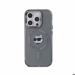 Coque MagSafe - KARL LAGERFELD - iPhone 15 Pro Max - Noir - Motif Choupette - IML