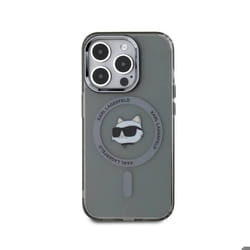 Coque MagSafe - KARL LAGERFELD - iPhone 15 Pro Max - Noir - Motif Choupette - IML