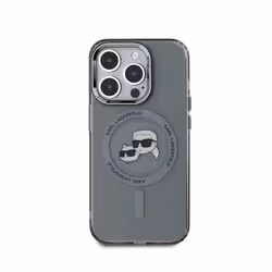 Coque Magsafe - Karl Lagerfeld - iPhone 15 Pro Max - Noir transparent - Protection optimale - Design élégant