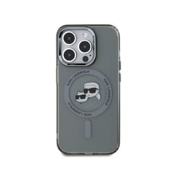 Coque Magsafe - Karl Lagerfeld - iPhone 15 Pro Max - Noir transparent - Protection optimale - Design élégant