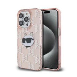 Coque de téléphone - Karl Lagerfeld - Choupette - iPhone 13 Pro Max - Rose - Luxueux - Souple