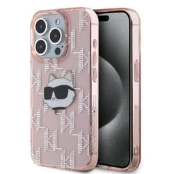 Coque iPhone 15 Pro Max - Karl Lagerfeld - IML Choupette - Rose - Rigide - TPU/PC