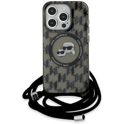 Coque Karl Lagerfeld Karl & Choupette avec MagSafe pour iPhone 15 Pro Max 6.7 - Noir