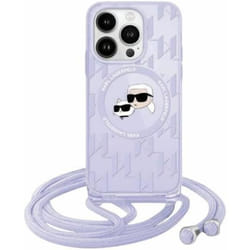 Coque Crossbody Karl Lagerfeld Karl & Choupette avec MagSafe pour iPhone 15 Pro Max 6.7 - Purple