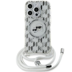 Coque - Karl Lagerfeld - IML Monogram Karl & Choupette - Transparent - MagSafe - iPhone 15 Pro Max