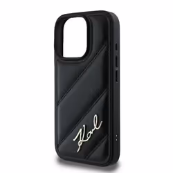 Coque Souple - Karl Lagerfeld - iPhone 16 Pro 6.3 - Matelassé - Cuir Écologique - Vintage