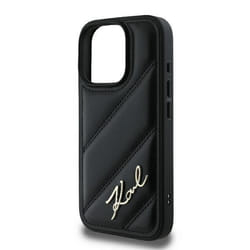 Coque Souple - Karl Lagerfeld - iPhone 16 Pro 6.3 - Matelassé - Cuir Écologique - Vintage