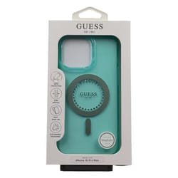 Coque IML Rhinestones - GUESS - iPhone 16 Pro Max - Souple - Compatible MagSafe - Vert