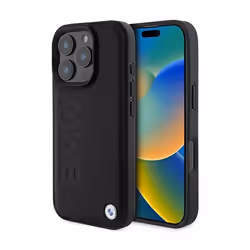 Coque Rigide Bmw Pour Iphone 16 Pro En Cuir Magsafe Estampage À Chaud 63 Pouces