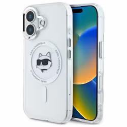Coque Téléphone - Karl Lagerfeld - iPhone 16 Plus - Choupette - MagSafe - Transparente