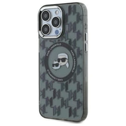 Coque Téléphone - Karl Lagerfeld - iPhone 16 Pro - MagSafe - Monogramme KL - Choupette Noir