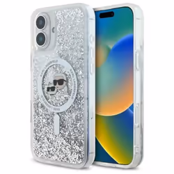 Coque Téléphone - Karl Lagerfeld - iPhone 16 Plus - MagSafe - Paillettes Liquides - Protection Optimale