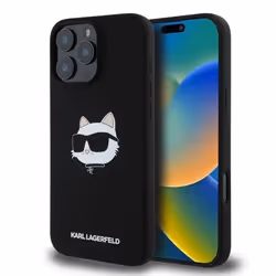 Coque - Karl Lagerfeld - Choupette - Silicone liquide - Compatible MagSafe - iPhone 16 Pro Max