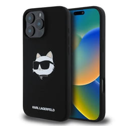 Coque - Karl Lagerfeld - Choupette - Silicone liquide - Compatible MagSafe - iPhone 16 Pro Max