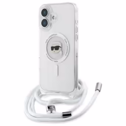 Étui Crossbody - Karl Lagerfeld - iPhone 16 - Transparent - MagSafe - Protection contre les rayures