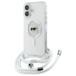 Étui Crossbody - Karl Lagerfeld - iPhone 16 - Transparent - MagSafe - Protection contre les rayures
