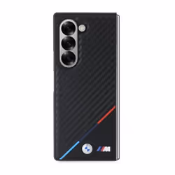 Coque Samsung pour Galaxy Z Fold 6 Modèle Tricolor Stripe au Motif Carbone BMW Carbone