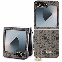 Coque de téléphone - Guess - Galaxy Z Flip 6 - Marron - Synthétique - Charm Case