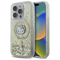 Coque téléphone - Hello Kitty - iPhone 16 Pro - Blanc/or - Protection efficace - Élégant